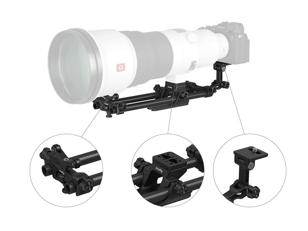 SmallRig 4429 Yaban Hayatı için 6kg Taşıma Kapasiteli Tele Foto Kiti 501PL Plate