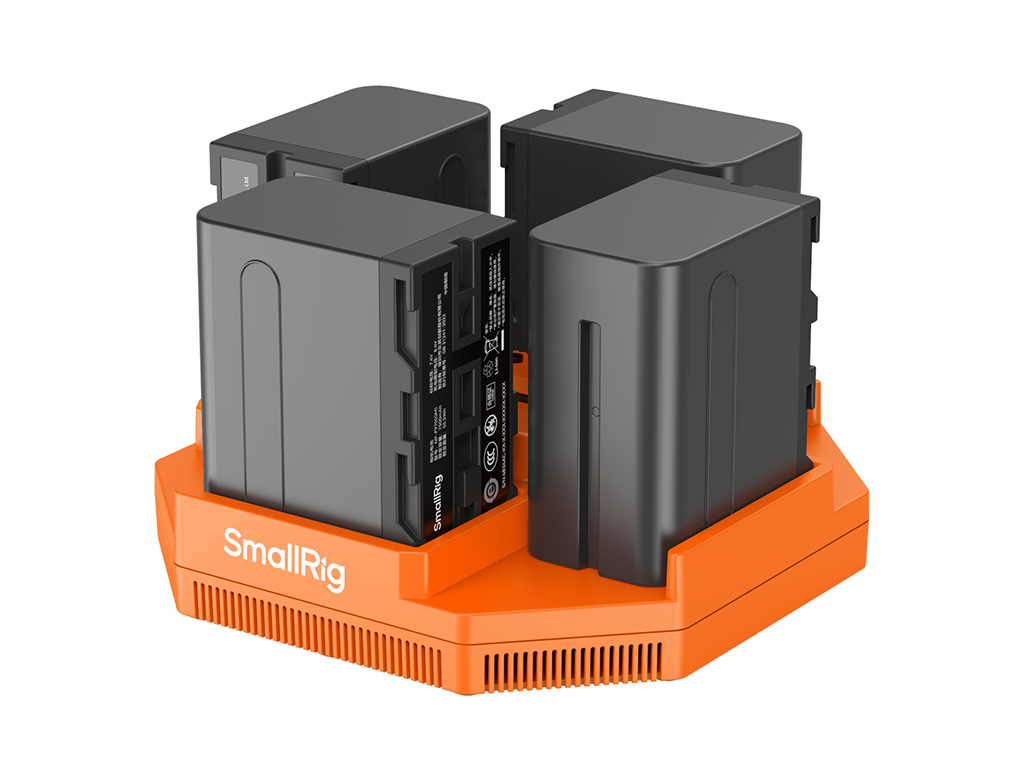 SmallRig 4834 NP-F970 Sony 4' lü Şarj Cihazı ve 4 Adet Batarya Kiti