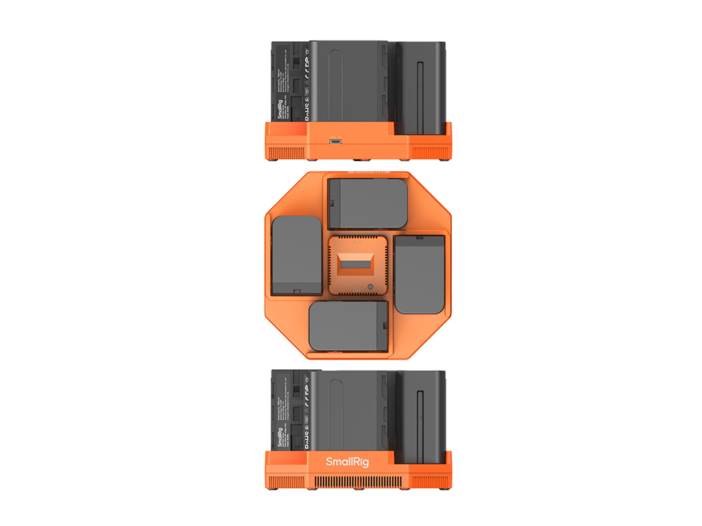 SmallRig 4834 NP-F970 Sony 4' lü Şarj Cihazı ve 4 Adet Batarya Kiti