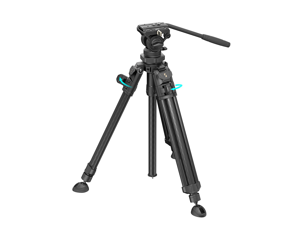 SmallRig 4420 AD-50 Karbon Fiber 15kg Taşıma Kapasiteli Video Tripodu 151cm Maksimum Uzunluk