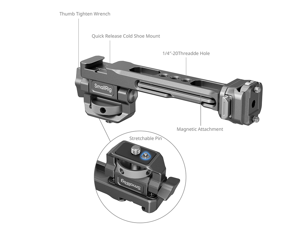 SmallRig 4637 DJI Gimbal için Monitör Bağlantı Kolu