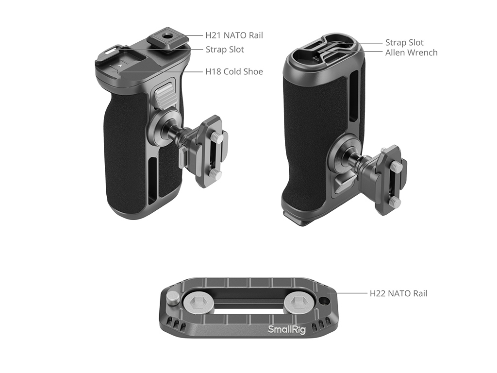 SmallRig 4485 H21 Hawlock Dönebilen Yan Tutma Kolu