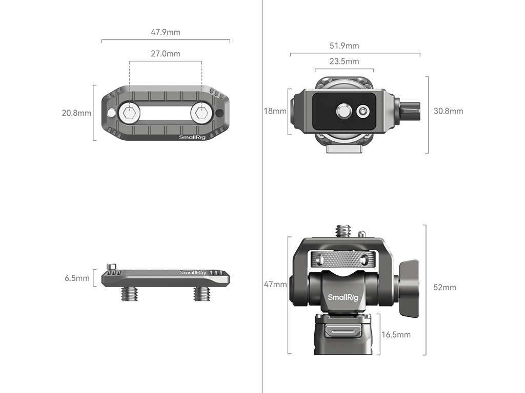 SmallRig 4487 Nato Bağlantılı Hawklock Monitör Tutucu
