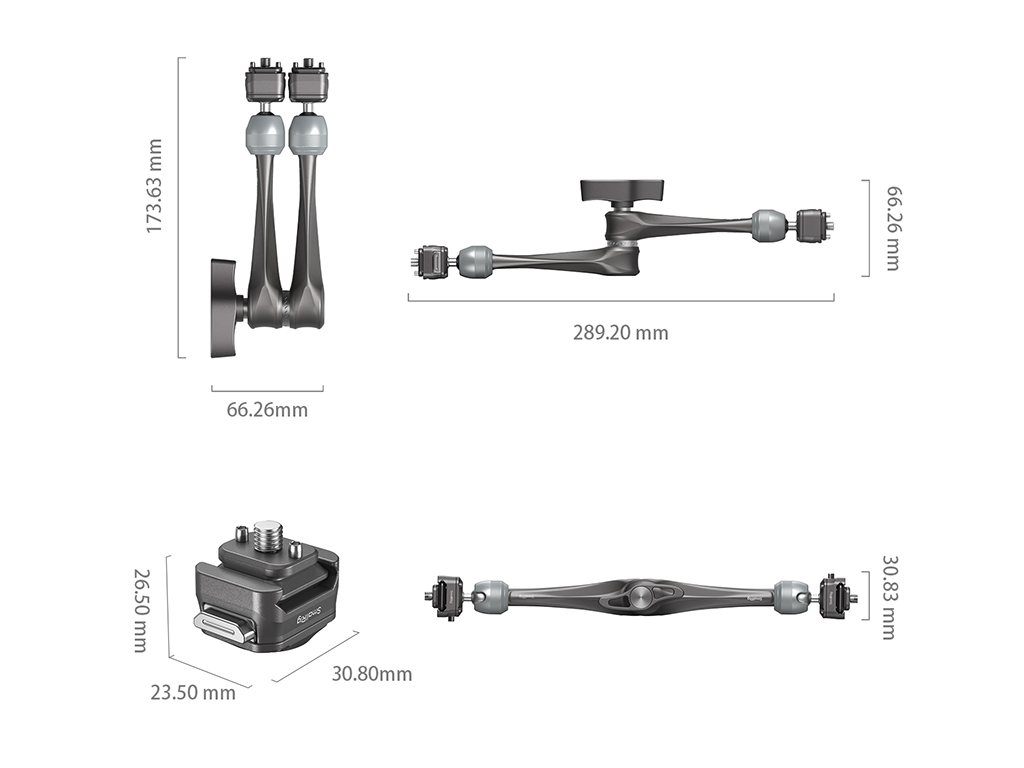 SmallRig 4489 Hawklock H21 Rosette Hızlı Çıkarılabilir Magic Arm
