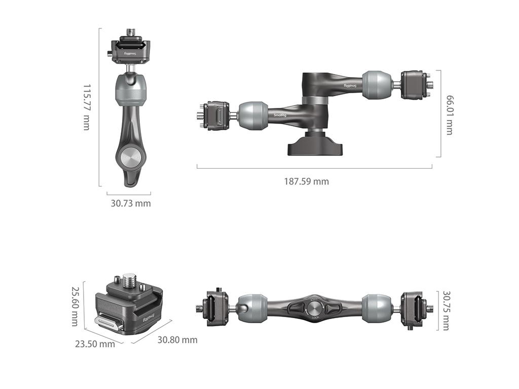 SmallRig 4490 H21 Hawklock Rosette Hızlı Çıkartılabilen Magic Arm