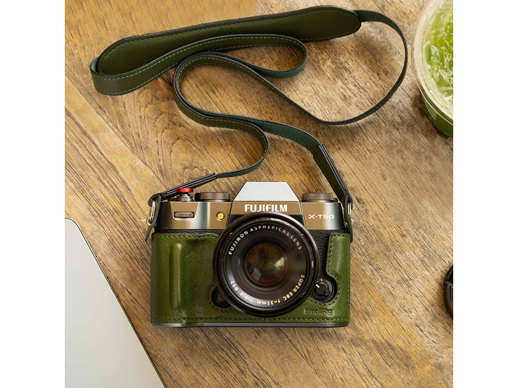 SmallRig 4711 Fujifilm X-T50 Uyumlu Yeşil Deri Kılıf