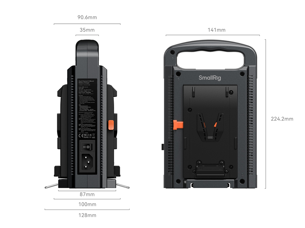 SmallRig 4578 V-Mount Çiftli Şarj Cihazı