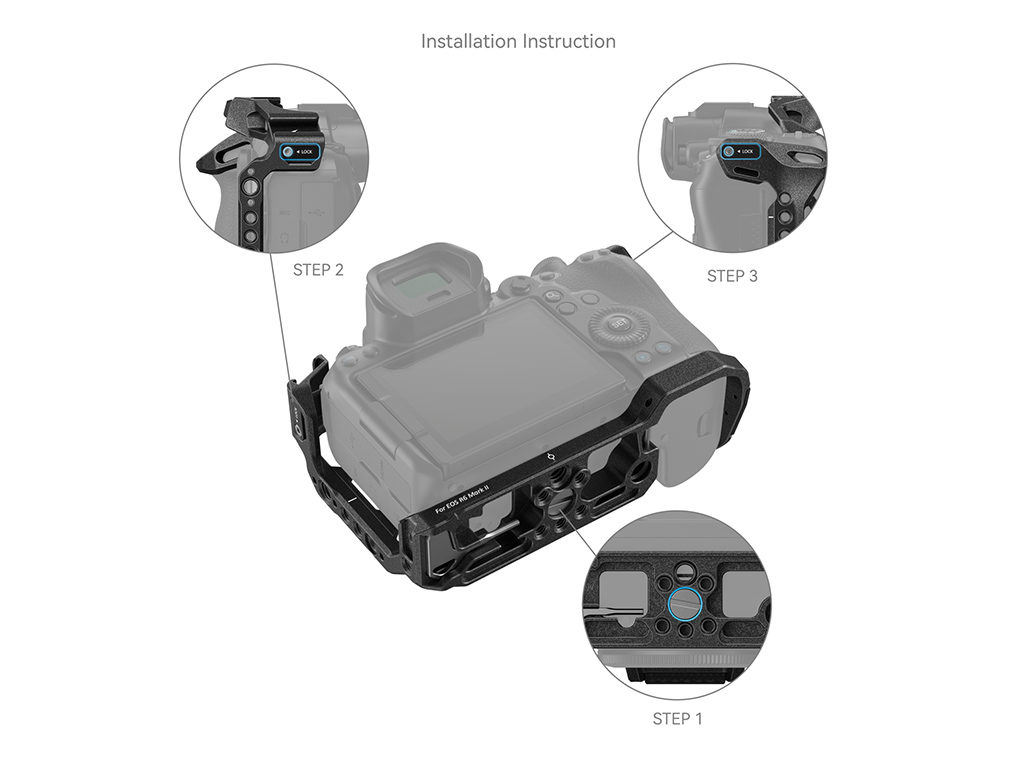 SmallRig 4161 Canon EOS R6 MKII Uyumlu "Black Mamba" Serisi Kafes