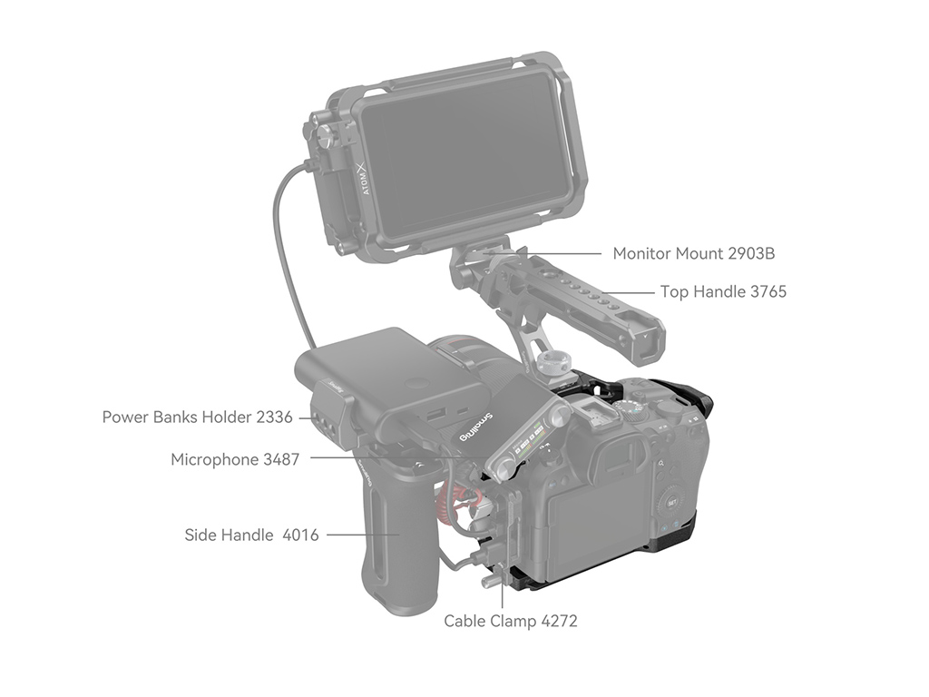 SmallRig 4161 Canon EOS R6 MKII Uyumlu "Black Mamba" Serisi Kafes