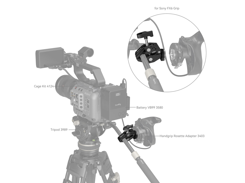 SmallRig 4249 ARRI Rosette Bağlantılı Süper Clamp