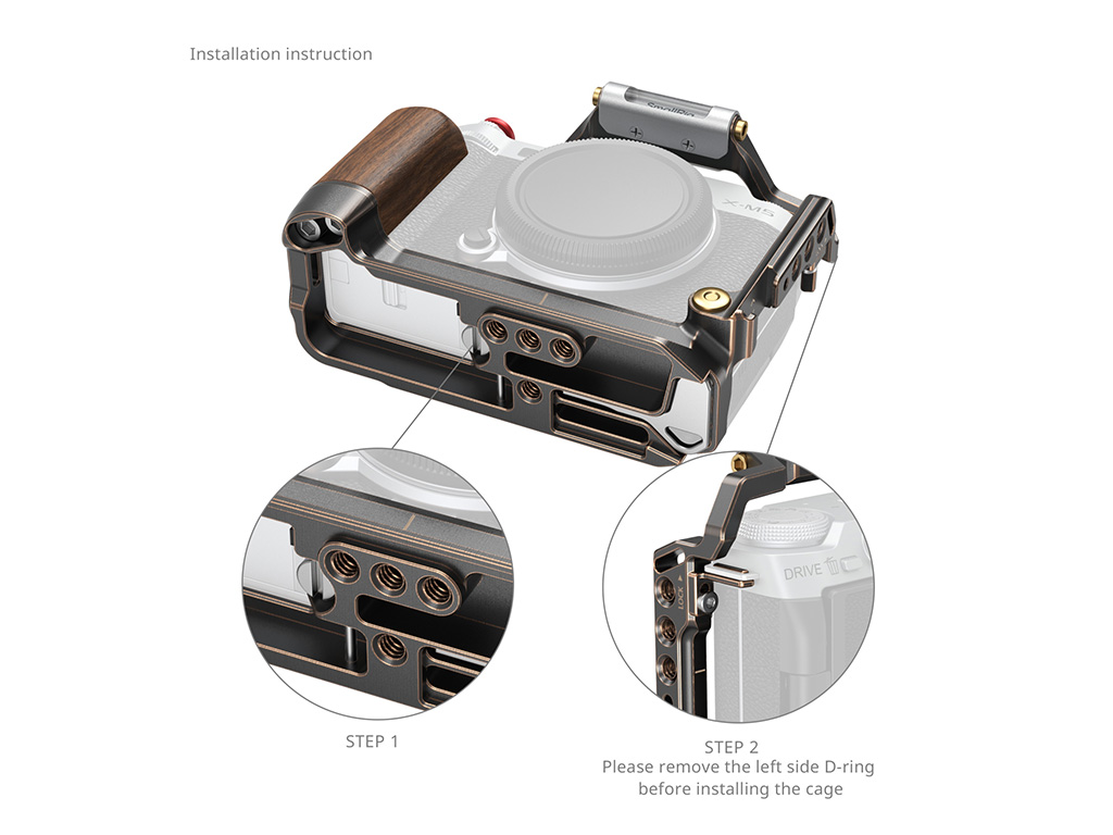 SmallRig 4892 Fujifilm X-M5 Uyumlu Retro Kafes