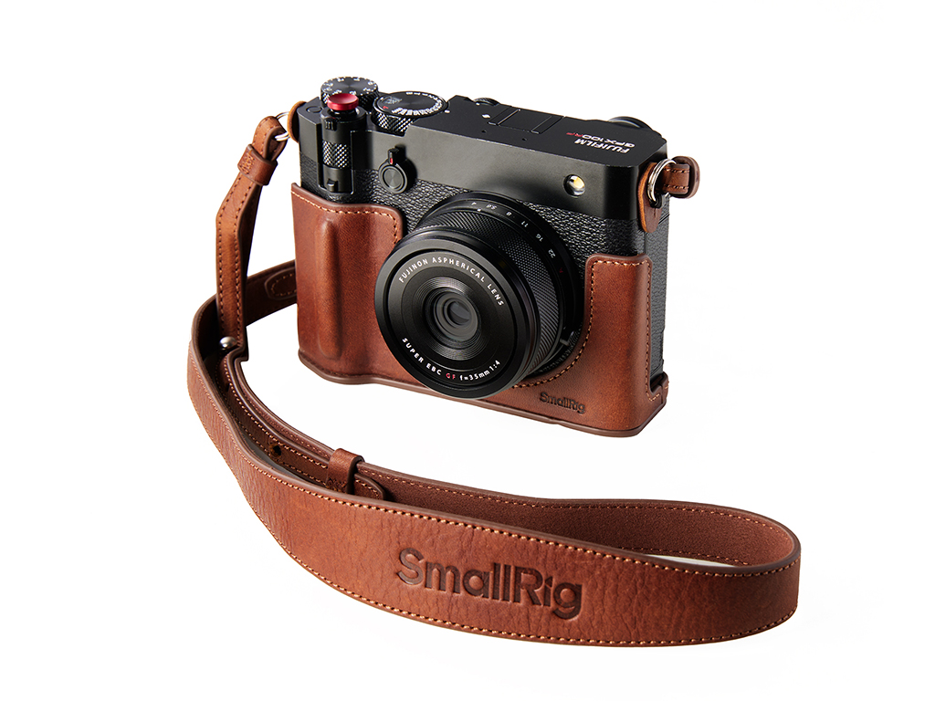 SmallRig 5268 Fujifilm GFX100RF Uyumlu Kahverengi Yarım Deri Kılıf ve Kayış