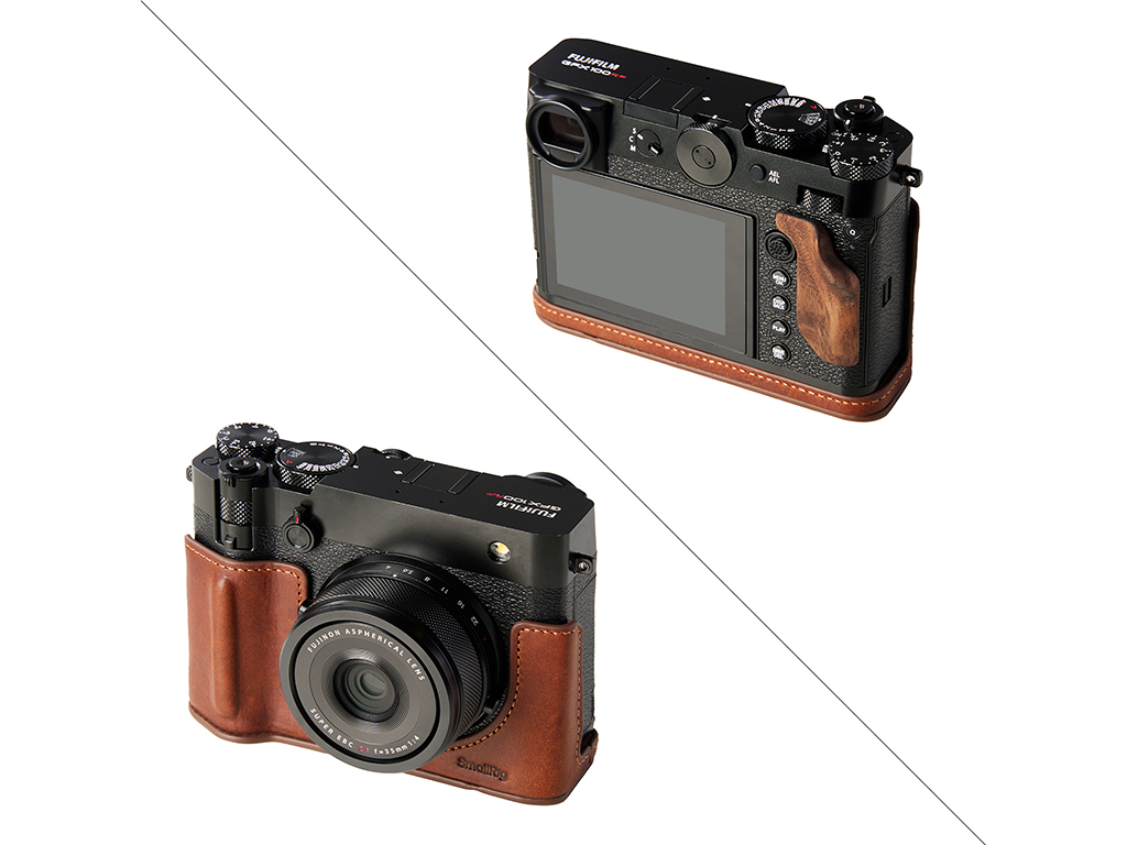 SmallRig 5268 Fujifilm GFX100RF Uyumlu Kahverengi Yarım Deri Kılıf ve Kayış