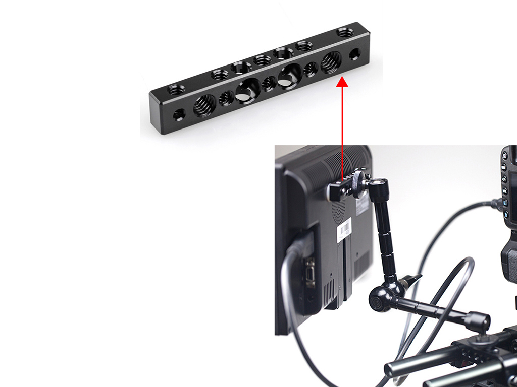 SmallRig 1091 Cheese 1/4 ve 3/8 Vida Delikli Baseplate Bar
