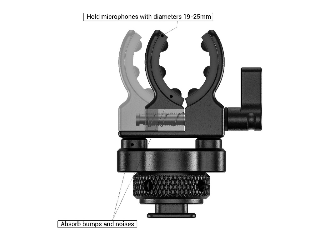 SmallRig BSM2352 Cold Shoe için Shotgun Mikrofon Tutucu