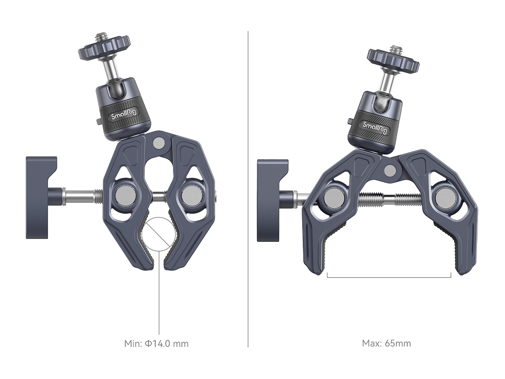 SmallRig 4102B 3.5kg Taşıma Kapasiteli Süper Clamp Aksiyon Kamera ile Uyumlu