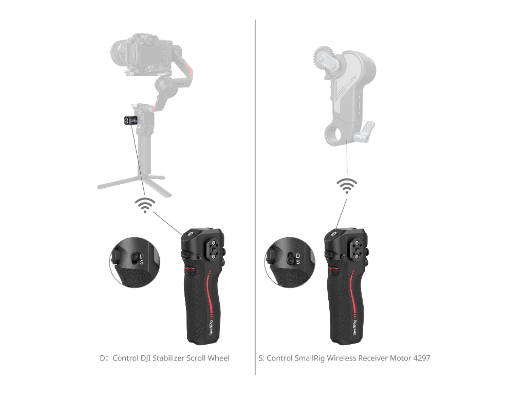 SmallRig 4329 DJI RS Serisi için Follow Focus Özelliğine Sahip Kumanda Kolu