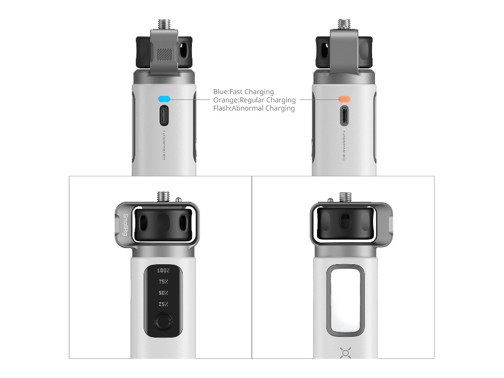 SmallRig 4552 5000 mAh Powerbank Özellikli 36w Çıkışlı El Tutacağı 5000 mAh