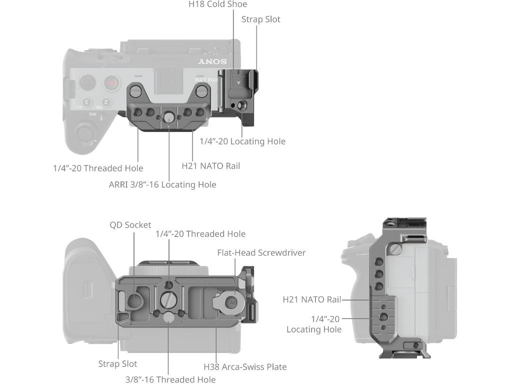 SmallRig 4772 Sony FX3 ve FX30 Uyumlu Kafes