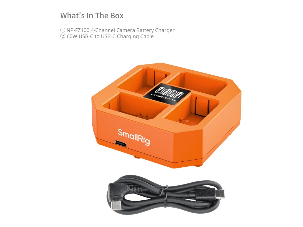 SmallRig 4839 NP-FZ100 Sony Dörtlü Şarj Cihazı