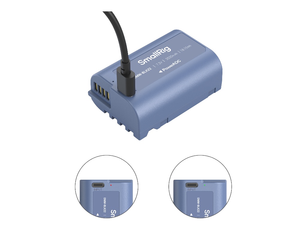 SmallRig 4906 Panasonic DMW-BLK22 USB-C Batarya 2520mAh