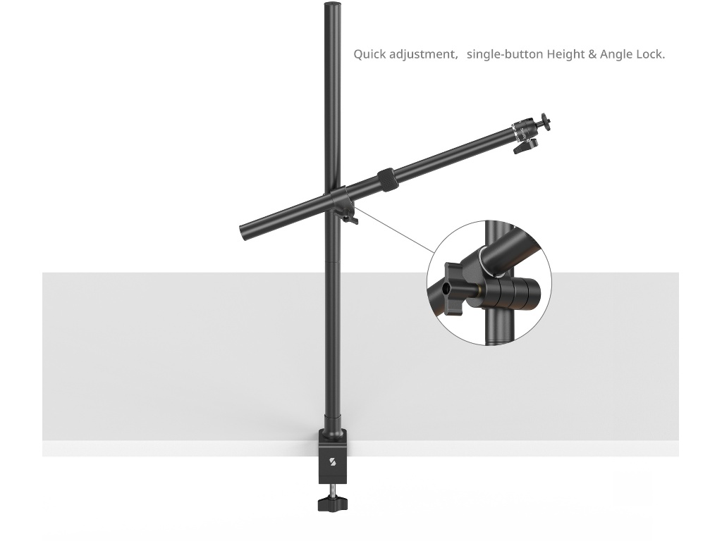 SmallRig 4938 Yayıncılar için Masa Bağlantı Aparatı Boom 50cm' e Kadar