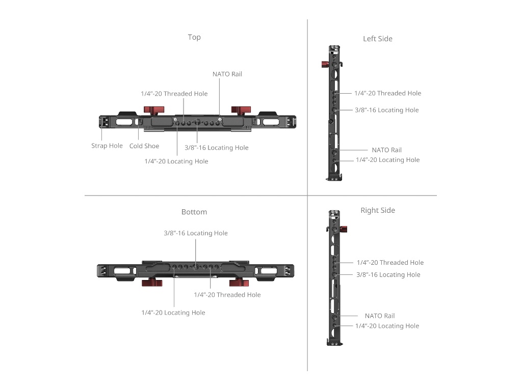 SmallRig MD5059 iPad / iPad Mini / iPad Air / iPad Pro Uyumlu Tablet Kafesi (12.9" 1. ve 2. Nesil Hariç)