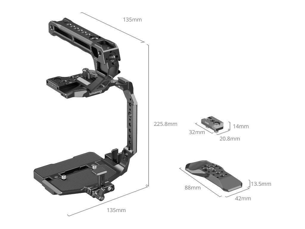 SmallRig 5136 Canon Eos C80 Uyumlu Tutma Kollu Kafes Kiti