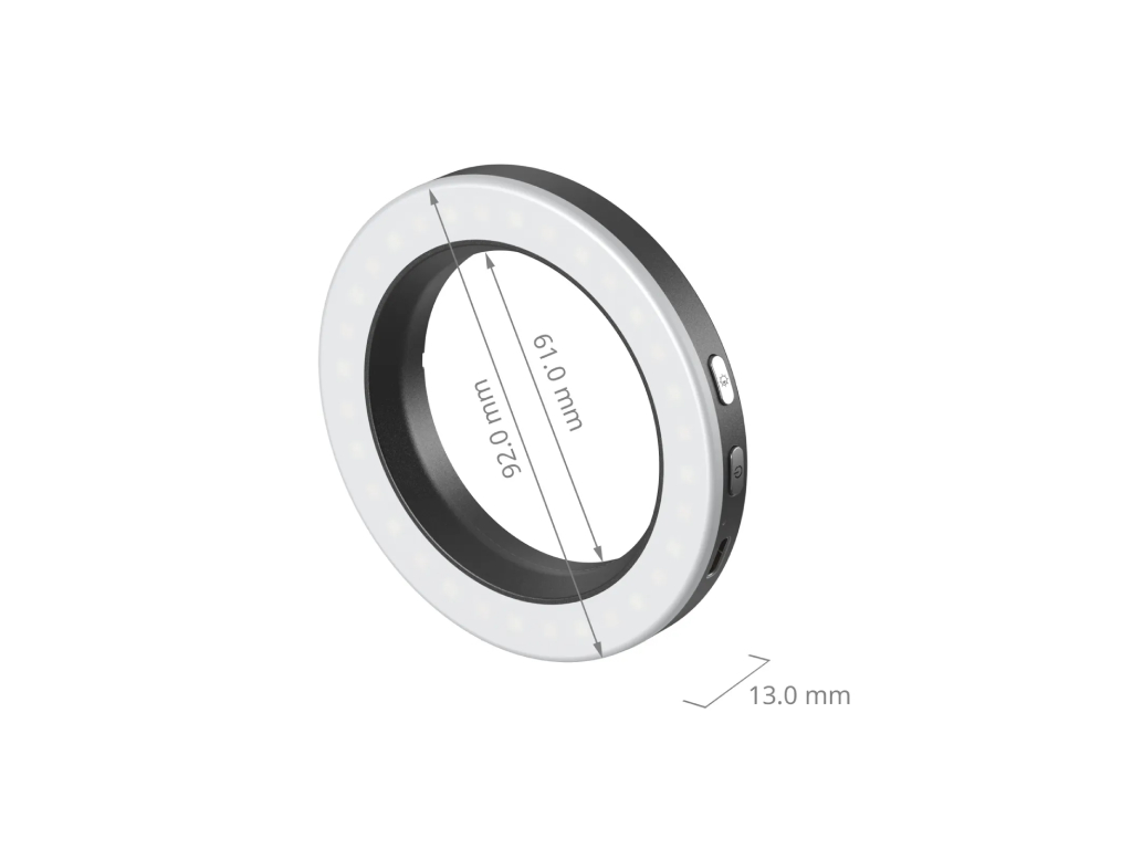 SmallRig 5203 Mobil 67mm Filtre Çaplı Ring Işık 67mm çaplı lens için kullanılabilir