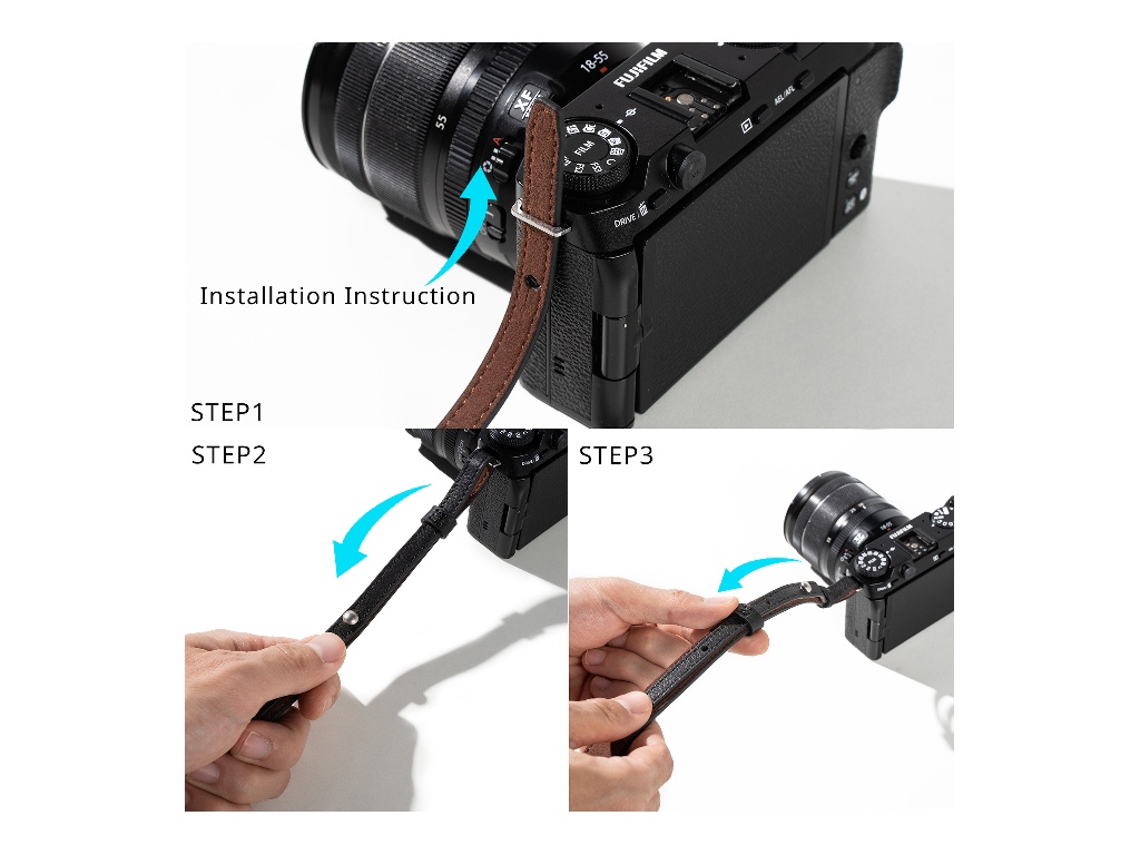 SmallRig 5208 Siyah Deri Omuz Askısı
