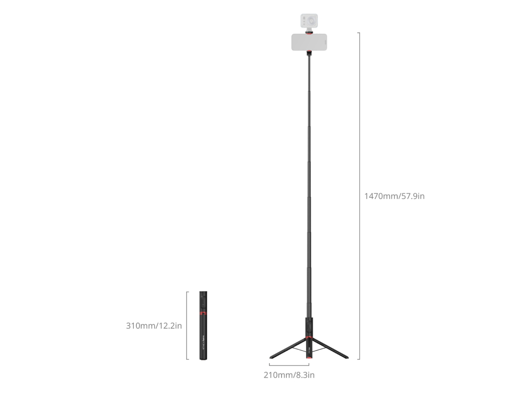 SmallRig 5292 ST30 Drex Lee Boom Kumandalı Selfie Çubuğu ve Tripod 31cm - 147cm Çalışma Aralığı