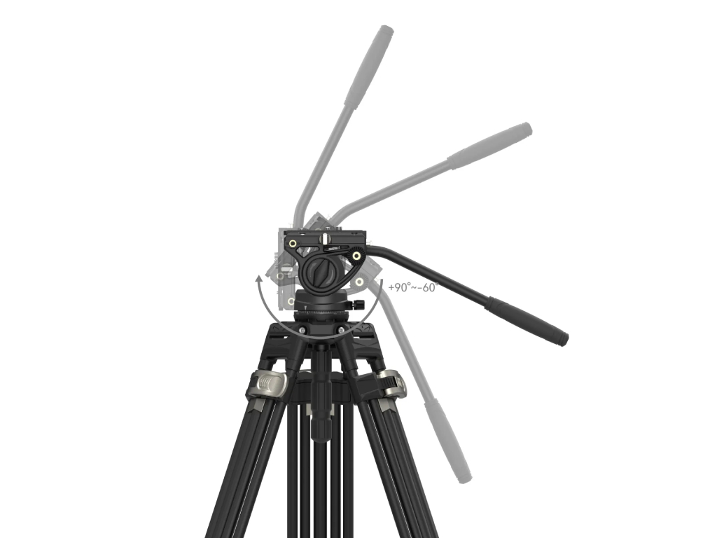 SmallRig 4163 AD-80 FreeBlazer 8kg Taşıma Kapasiteli Alüminyum Video Tripodu 191cm Maksimum Uzunluk