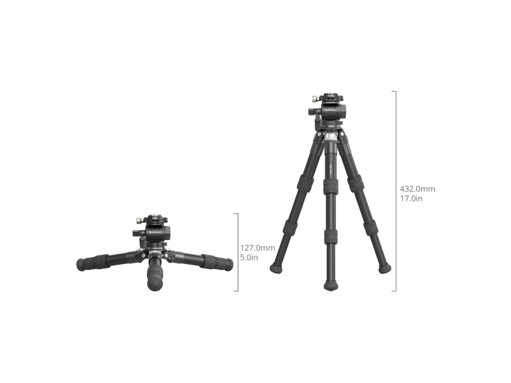 SmallRig 5025 Karbon Fiber 3kg Taşıma Kapasiteli Masaüstü Tripodu