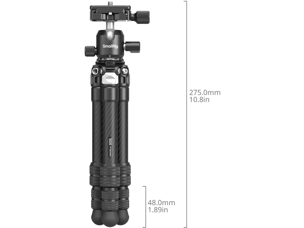 SmallRig 5026 Karbon Fiber 5kg Taşıma Kapasiteli Masaüstü Tripod