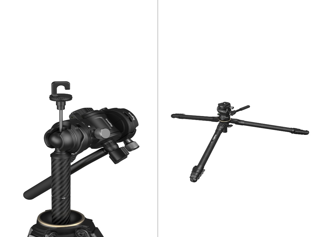 SmallRig 5028 Mini Karbon Fiber 10kg Taşıma Kapasiteli Video Tripodu 158cm Maksimum Uzunluk