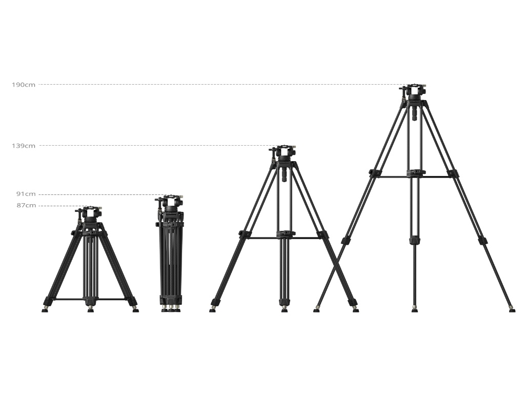 SmallRig 5111 AD-80S Alüminyum 15kg Taşıma Kapasiteli Video Tripodu  190cm Maksimum Uzunluk