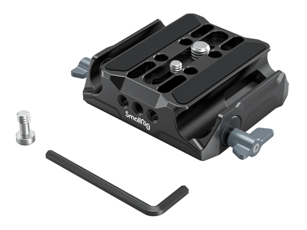 SmallRig 3357 Çift 15mm Çubuk Kelepçeli Evrensel Taban Plakası Baseplate