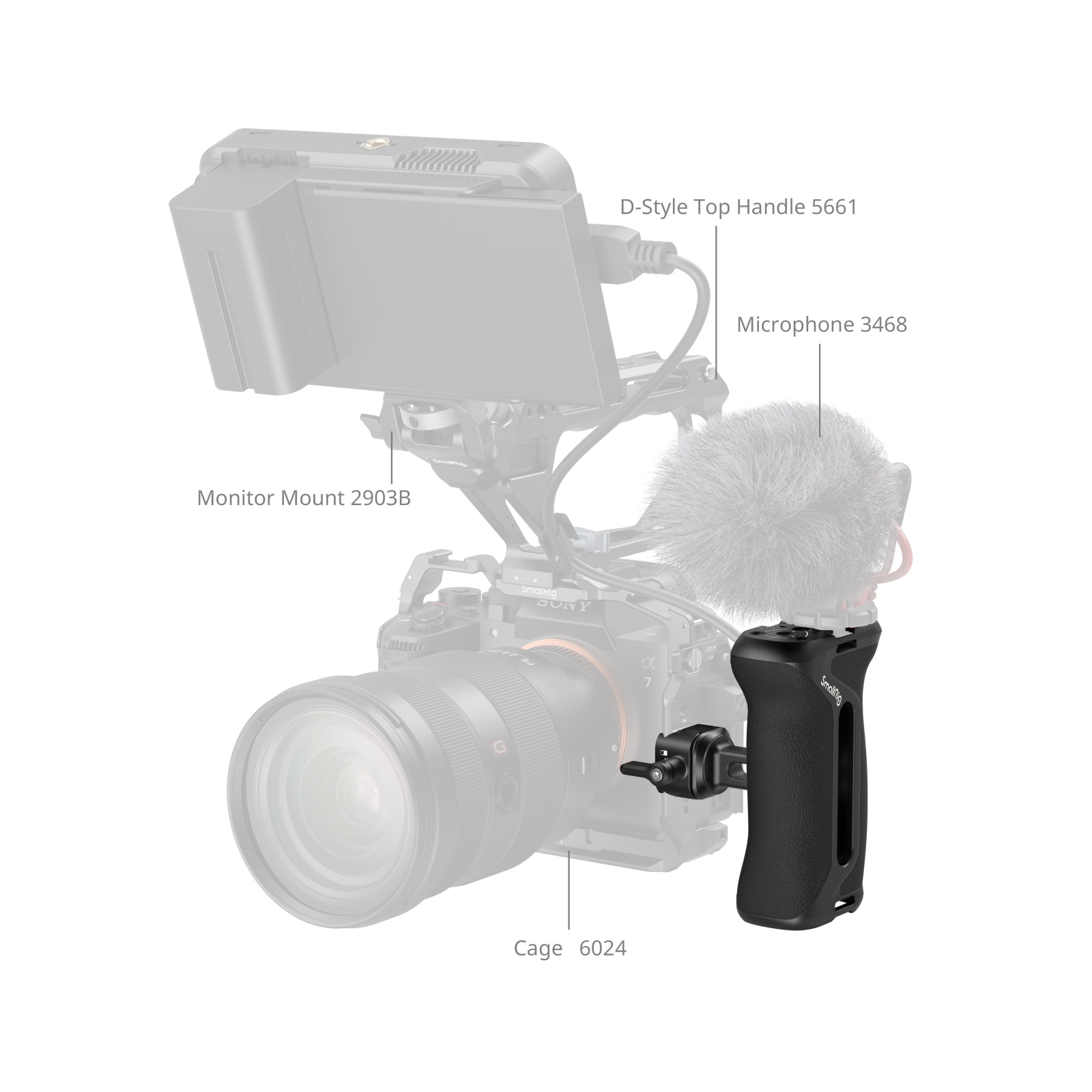 SmallRig 5952 Nato Bağlantılı Yan Tutma Kolu
