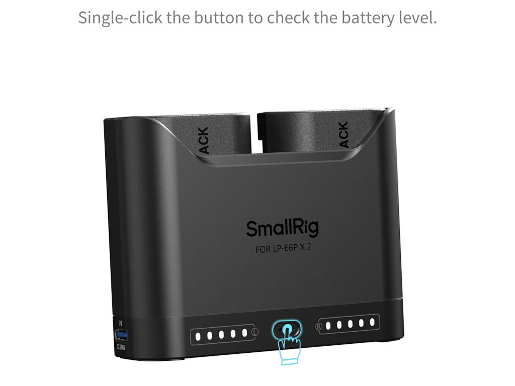 SmallRig 5485 Canon LP-E6P Turbo Hızlı 2 Batarya + Şarj Kiti 2 Batarya + Turbo Şarj Aleti