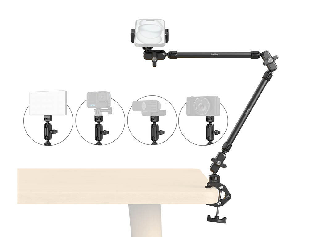 SmallRig 5625 Mengene Bağlantılı Telefon Tutucu Magic Arm